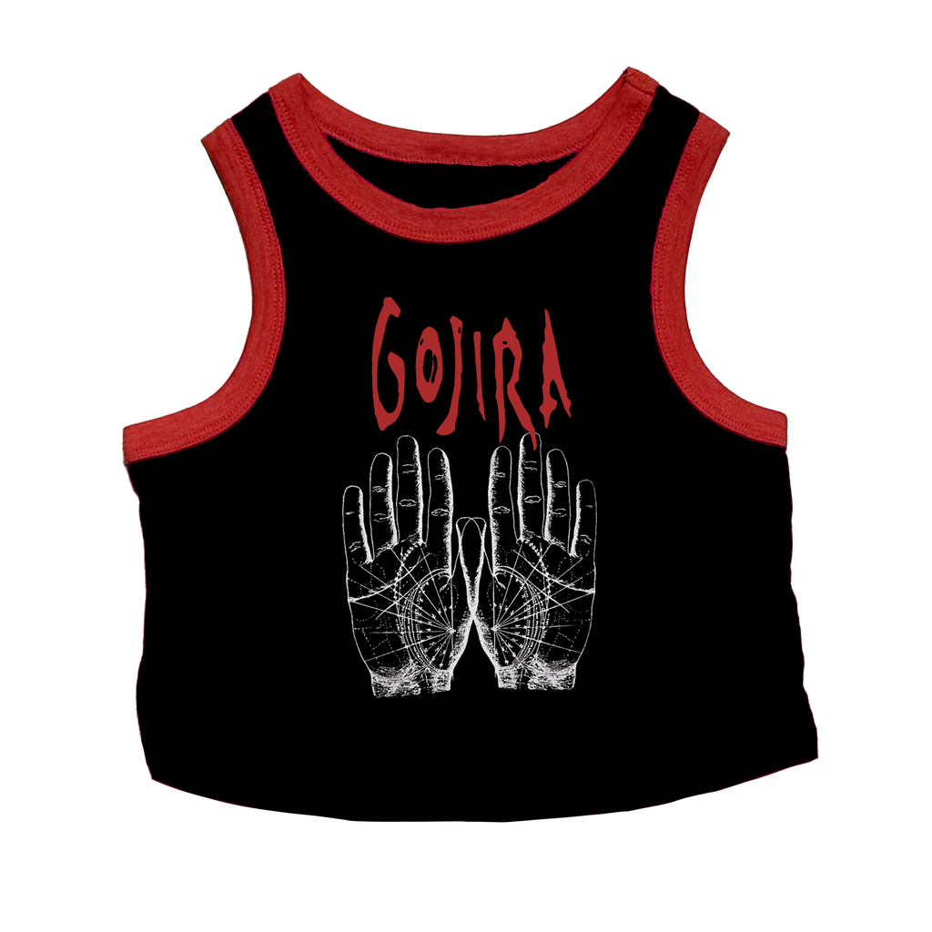 Hands Cropped Ribbed Tee